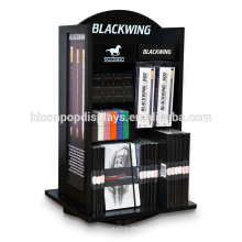 Schreibwaren Einzelhandel Shop Spinner Display Bleistift Rack, 2-Wege Desktop hölzern drehende Kinder Buch Regal